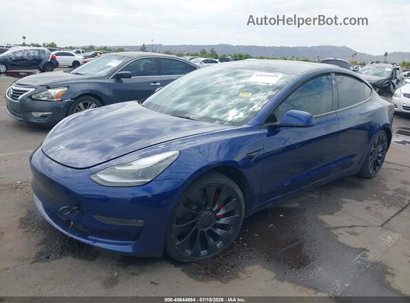 5YJ3E1EC5PF594331 2023 TESLA MODEL 3 Blue Przód lewy