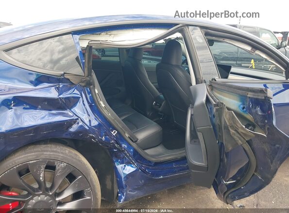 5YJ3E1EC5PF594331 2023 TESLA MODEL 3 Blue Widok naklejki z numerem VIN