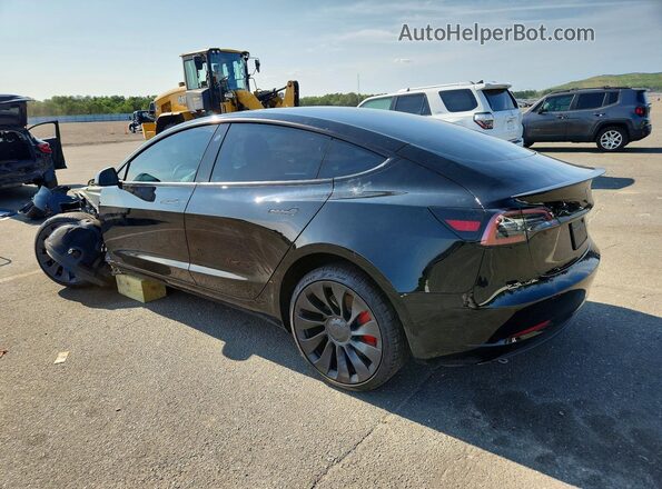5YJ3E1EC5PF621852 2023 TESLA MODEL Black Trasero izquierdo
