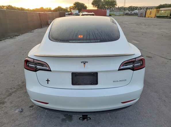 5YJ3E1EC6MF044809 2021 TESLA MODEL White Հետևի տեսք