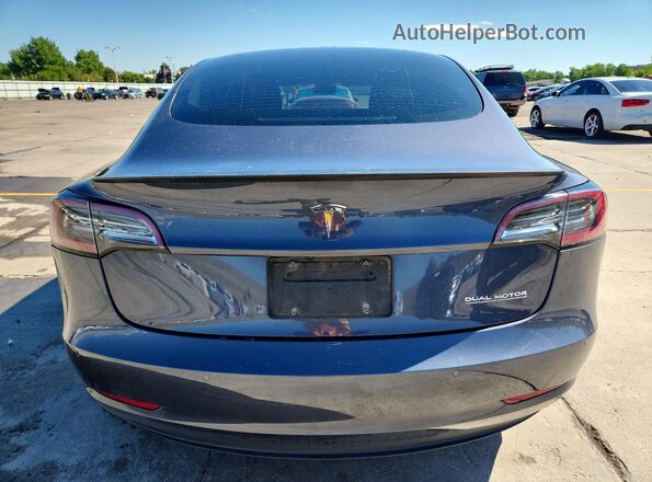 5YJ3E1EC6NF277798 2022 TESLA MODEL Gray უკანა ხედი