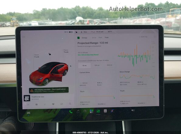 5YJ3E1EC7LF586774 2020 TESLA MODEL 3 Red 