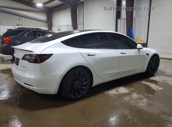 5YJ3E1EC7NF295288 2022 TESLA MODEL Белый Задняя правая четверть
