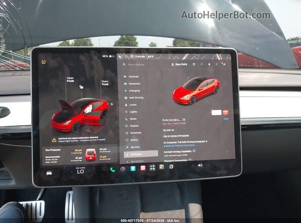 5YJ3E1EC7PF423161 2023 TESLA MODEL 3 Черный Вид задних сидений