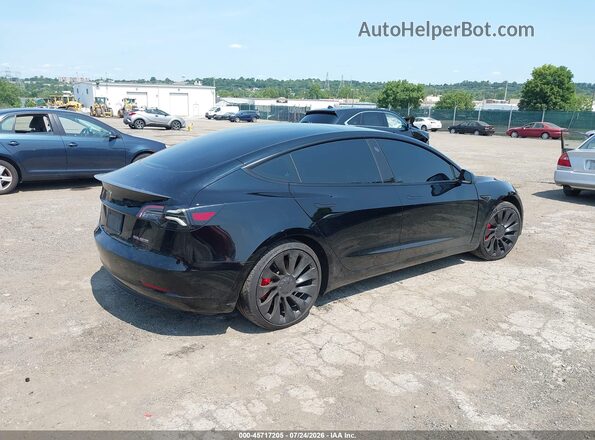 5YJ3E1EC7PF423161 2023 TESLA MODEL 3 Черный Задняя правая четверть