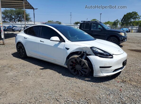 5YJ3E1EC7PF503494 2023 TESLA MODEL Белый Передняя правая четверть