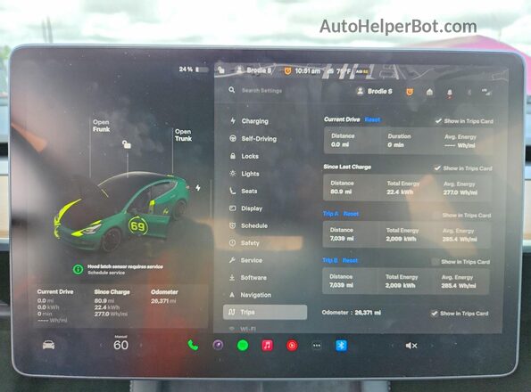 5YJ3E1EC7PF595030 2023 TESLA MOD Red Սարքավորումների վահանակի տեսք