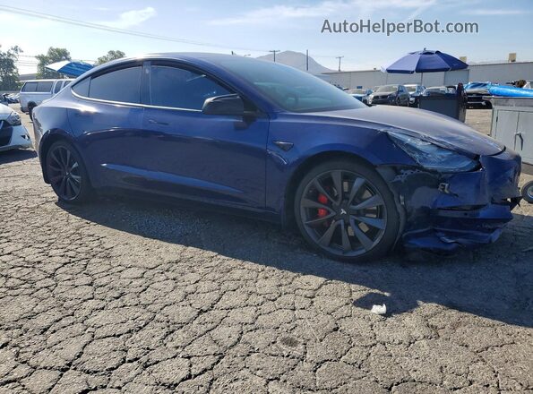5YJ3E1EC8LF641202 2020 TESLA MODEL Blue Առջևի աջ