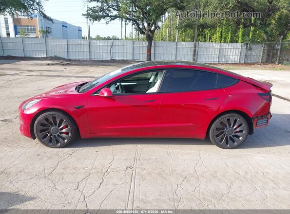 5YJ3E1EC8MF044035 2021 TESLA MODEL 3 Красный 