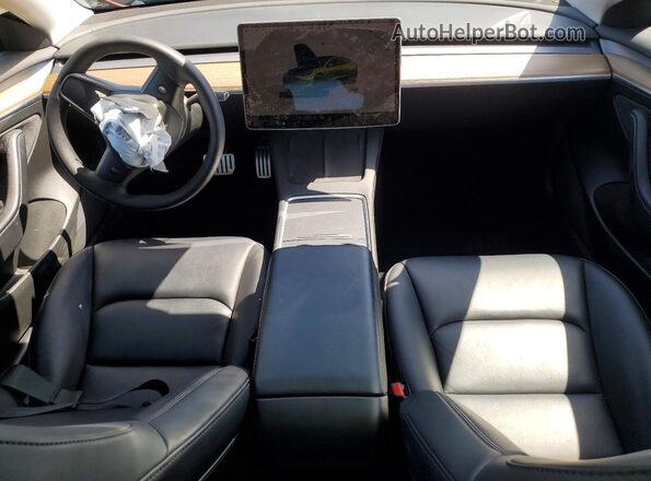 5YJ3E1EC8NF265829 2022 TESLA MODEL Charcoal წინა პანელის ხედი
