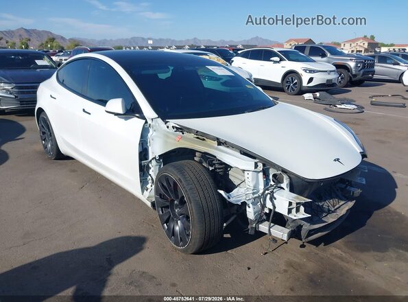 5YJ3E1EC8PF500488 2023 TESLA MODEL 3 White Widok z przodu
