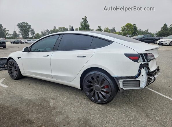 5YJ3E1EC9MF077884 2021 TESLA MODEL White Rear left