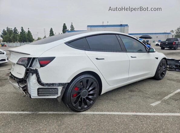 5YJ3E1EC9MF077884 2021 TESLA MODEL White Rear right