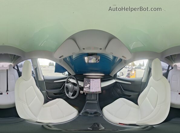 5YJ3E1EC9MF077884 2021 TESLA MODEL White 360 interior view