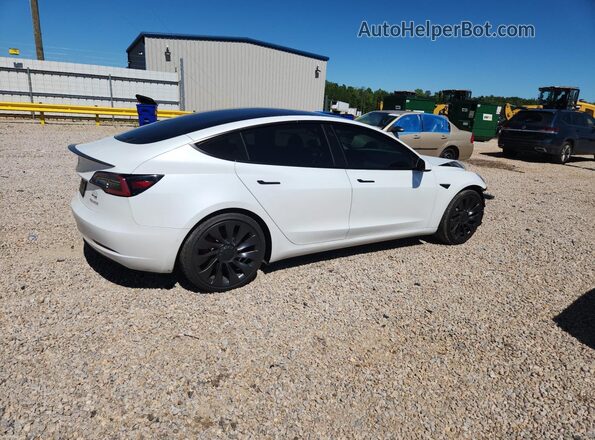 5YJ3E1EC9MF098007 2021 TESLA MODEL Белый Задняя правая четверть