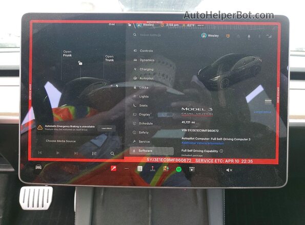 5YJ3E1EC9MF860672 2021 TESLA MODEL Black Вид щитка приладів