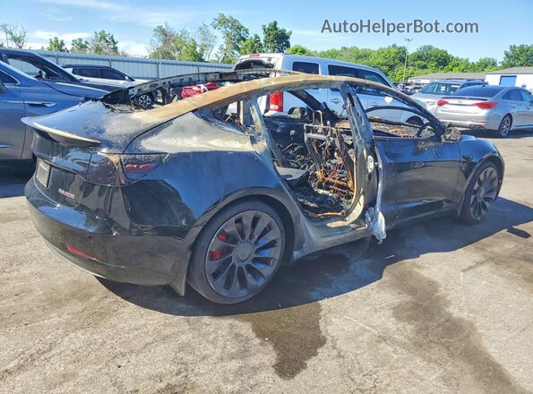 5YJ3E1EC9NF226862 2022 TESLA MODEL Пожар Задняя правая четверть