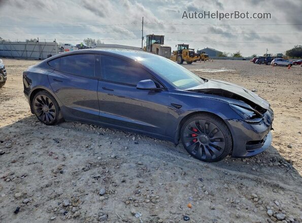 5YJ3E1ECXMF086173 2021 TESLA MODEL 3 Gray Przód prawy