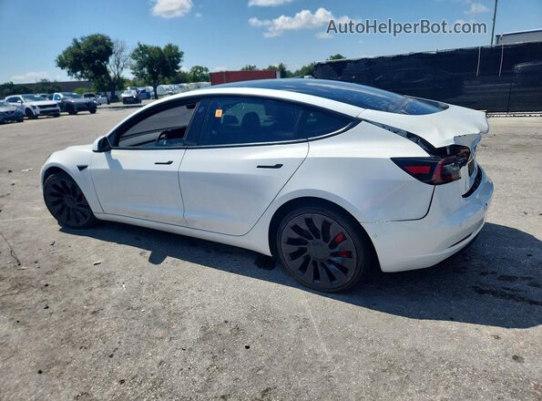 5YJ3E1ECXMF088456 2021 TESLA MODEL White Trasero izquierdo