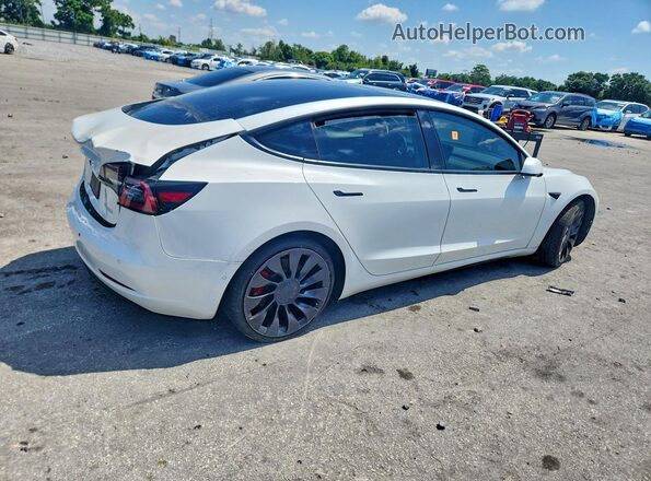 5YJ3E1ECXMF088456 2021 TESLA MODEL White Trasero derecho