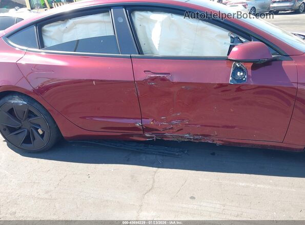 5YJ3E1ET2RF770738 2024 TESLA MODEL 3 Burgundy Front view
