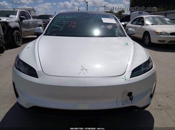 5YJ3E1ET2SF984960 2025 TESLA MODEL 3 White Vista del cuadro de instrumentos
