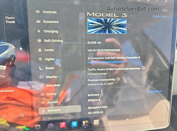 5YJ3E1ET5SF983365 2025 TESLA MODEL Угольный Вид щитка приборов