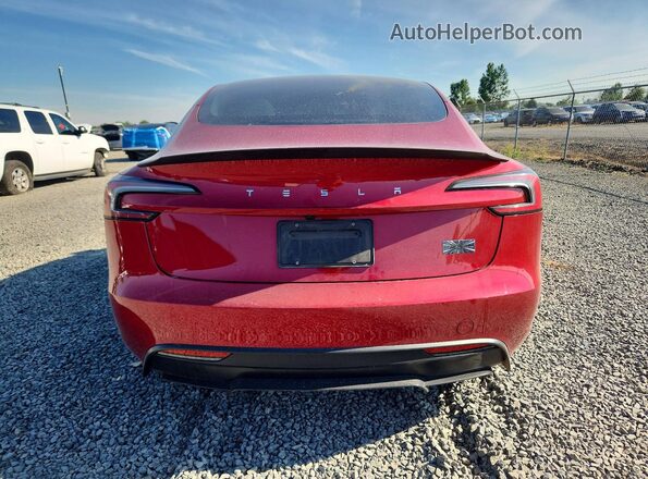 5YJ3E1ET6RF896004 2024 TESLA MODEL Red უკანა ხედი