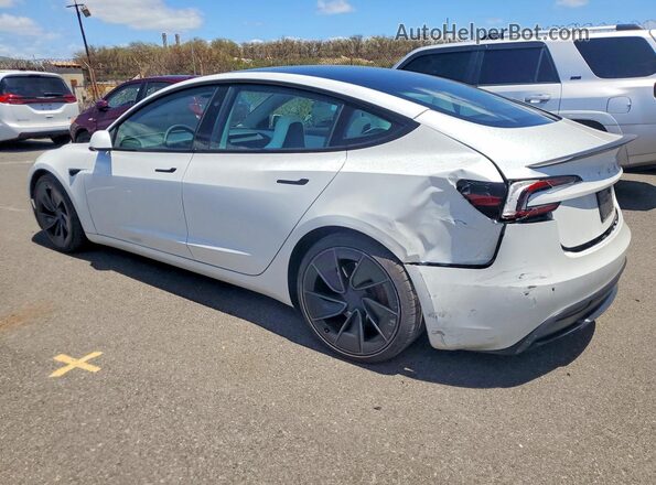 5YJ3E1ET7RF773909 2024 TESLA MODEL White Задня ліва чверть
