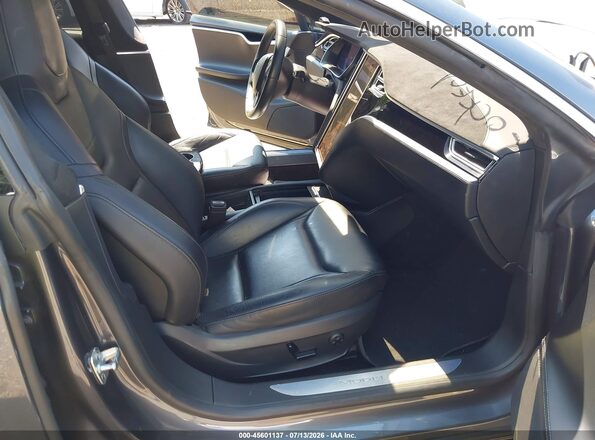 5YJSA1E11GF139367 2016 TESLA MODEL S Gray წინა სალონის ხედი