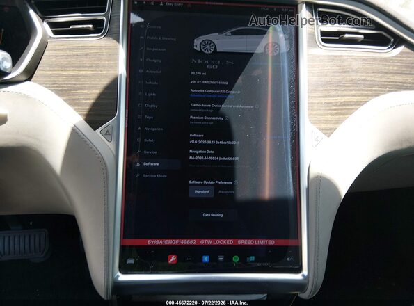 5YJSA1E11GF149882 2016 TESLA MODEL S White 