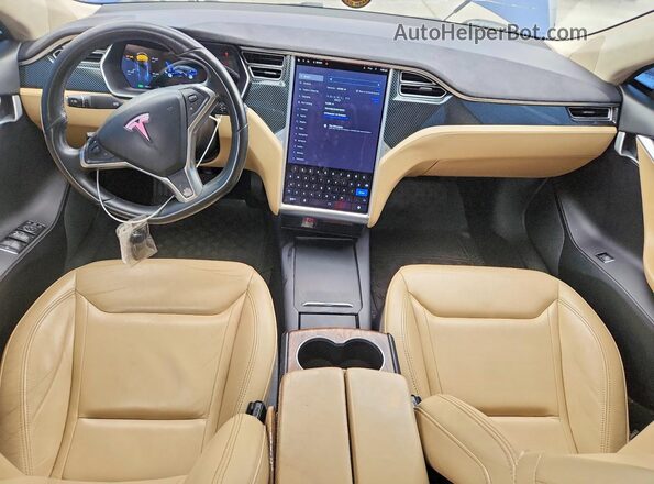 5YJSA1E11GF160252 2016 TESLA MODEL Blue Вид панелі приладів