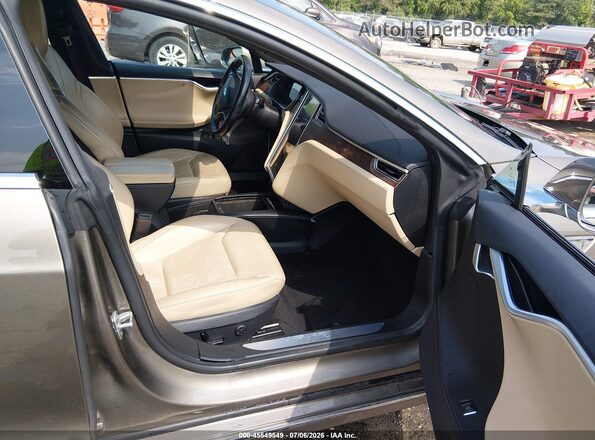 5YJSA1E12GF146618 2016 TESLA MODEL S Gray Вид салону спереду