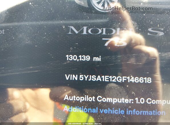 5YJSA1E12GF146618 2016 TESLA MODEL S Gray 
