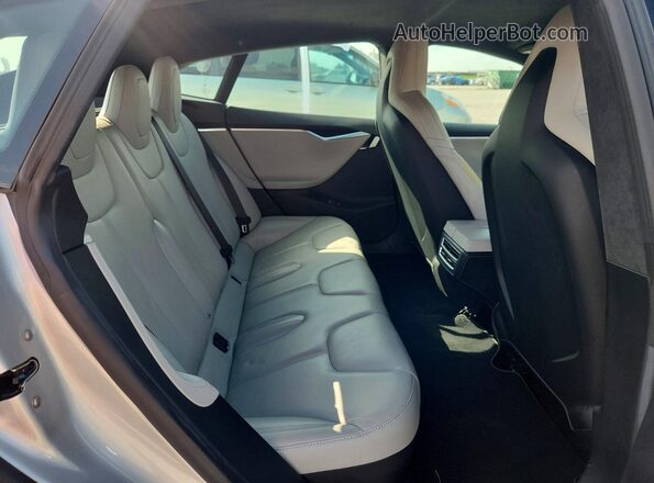 5YJSA1E12GF147302 2016 TESLA MODEL Silver Rear seats view