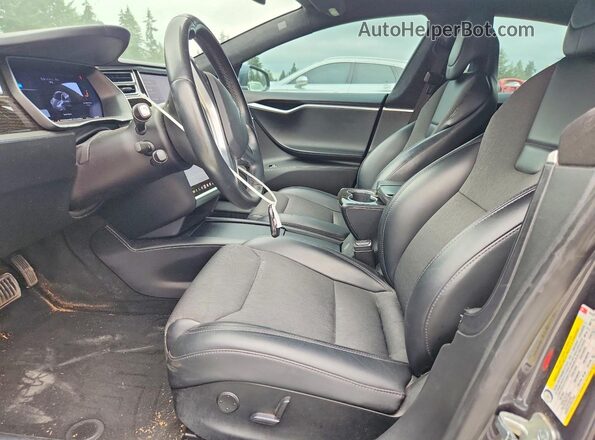 5YJSA1E13HF184540 2017 TESLA MODEL Gray Vista interior delantera