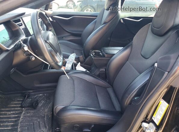 5YJSA1E14HF231090 2017 TESLA MODEL Черный Вид салона спереди