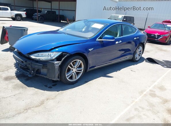 5YJSA1E17GF133122 2016 TESLA MODEL S Blue Передня ліва чверть