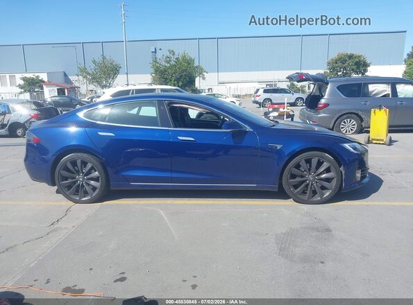 5YJSA1E20JF246491 2018 TESLA MODEL S Blue Սալոնի 360 աստիճան տեսք