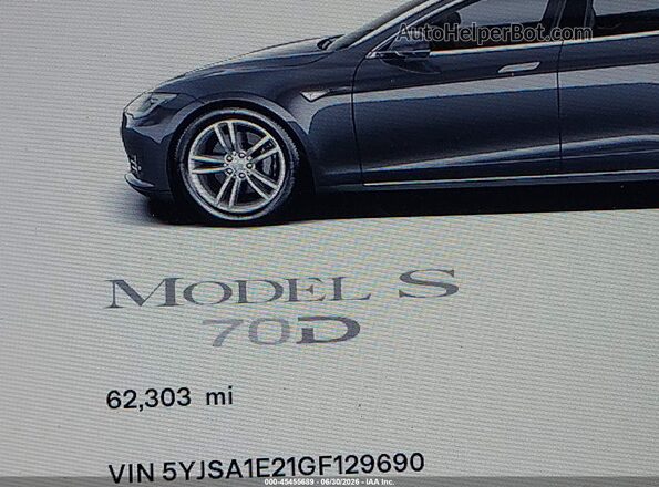 5YJSA1E21GF129690 2016 TESLA MODEL S Gray 