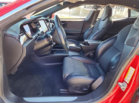 5YJSA1E21JF278575 2018 TESLA MODEL Red Vista interior delantera