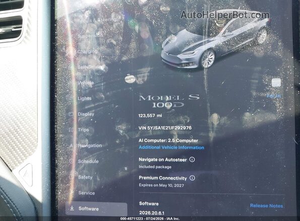 5YJSA1E21JF292976 2018 TESLA MODEL S Gray Rear seats view