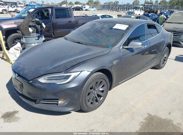 5YJSA1E21KF335696 2019 TESLA MODEL S Gray Առջևի ձախ երեք քառորդ տեսարան