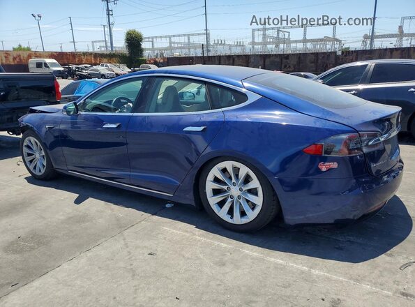 5YJSA1E22HF187566 2017 TESLA MODEL Blue Trasero izquierdo