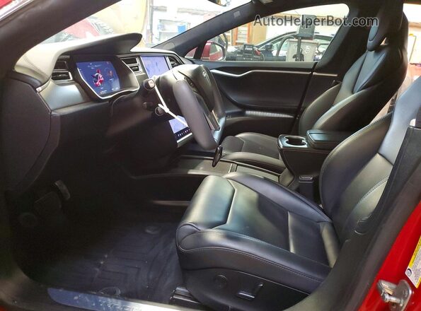 5YJSA1E22HF229170 2017 TESLA MODEL Красный Вид салона спереди