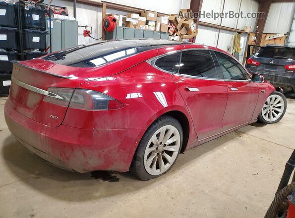 5YJSA1E22HF229170 2017 TESLA MODEL Красный Задняя правая четверть