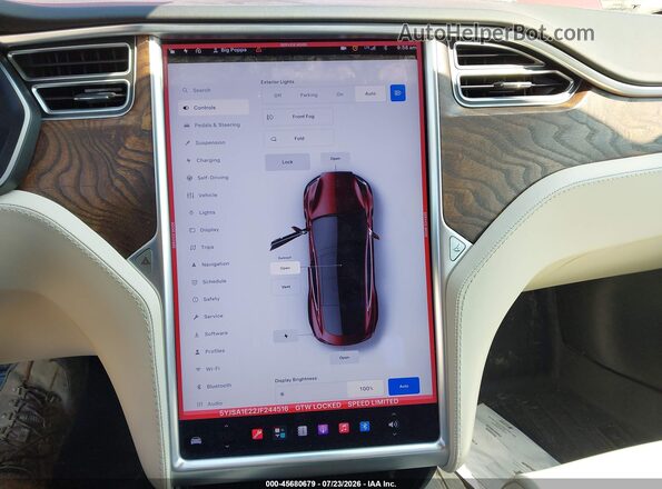 5YJSA1E22JF244516 2018 TESLA MODEL S Red 