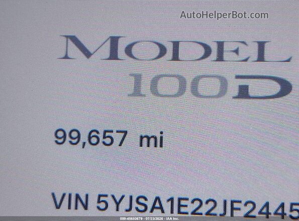 5YJSA1E22JF244516 2018 TESLA MODEL S Red 