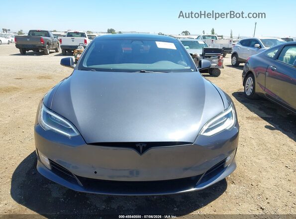 5YJSA1E22LF371253 2020 TESLA MODEL S Gray Widok zestawu wskaźników