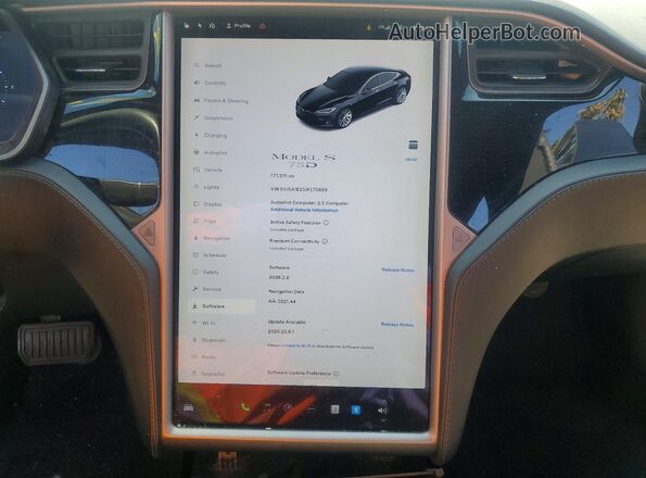 5YJSA1E23JF270669 2018 TESLA MODEL Black Вид щитка приладів